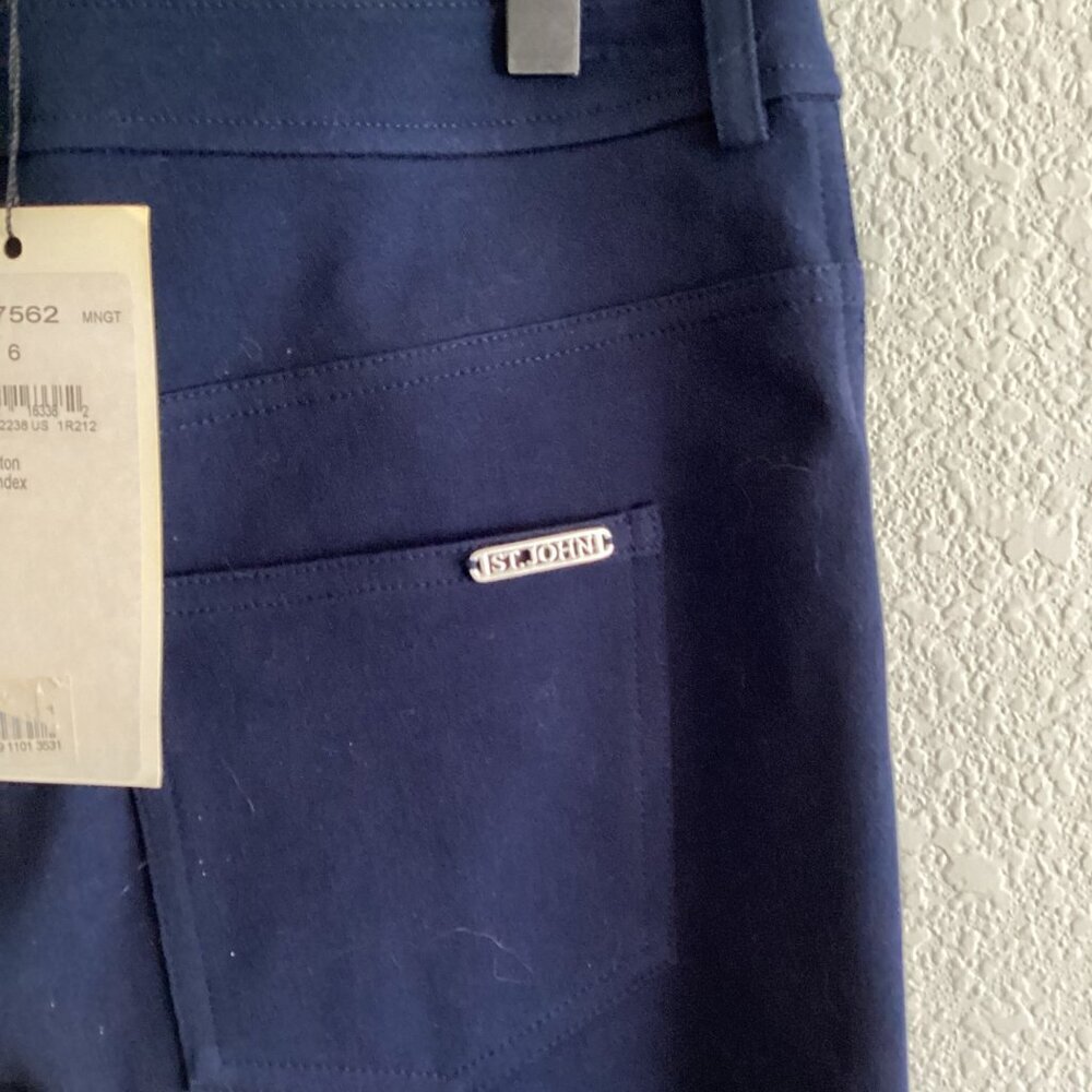 St. John Marie Blue Stretch Pants – Size 6 (NWT) - Picture 10 of 10